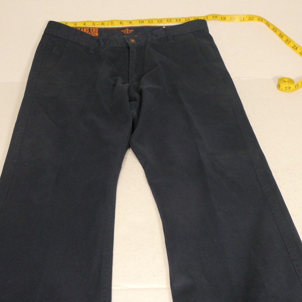 Dockers Mens Pants 34x30 Navy Blue Slim Tapered Chinos Preppy Business Casual